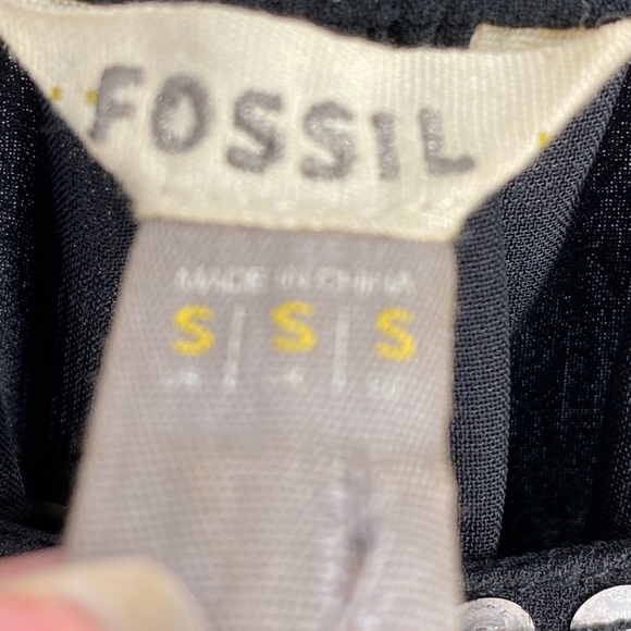 ⬇️$35 Fossil Black Embellished Neck Dress M - Picture 3 of 5